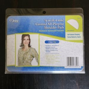 Dritz 1/4" (6.4mm) Shoulder Pads White, 1 pair